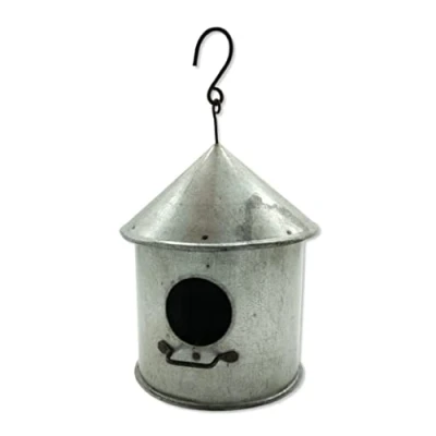 Abbildung von Metall Vogelhaus zum aufhängen 20 x 33cm verzinkt Nist Kasten Garten Deko Vögel