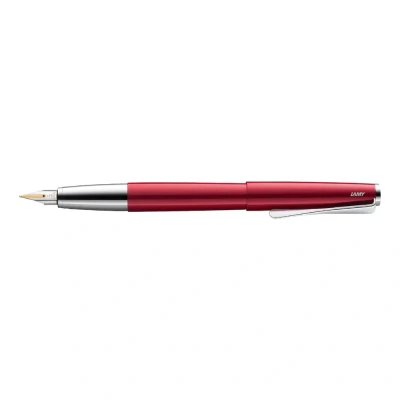 Abbildung von Lamy studio pianored Füller universeller Füllfederhalter in elegantem Gehäuse aus Ganzmetall 14 kt. Goldfeder, partiell platiniert &amp; Strichbreite M inkl. Tintenpatrone T 10 blau