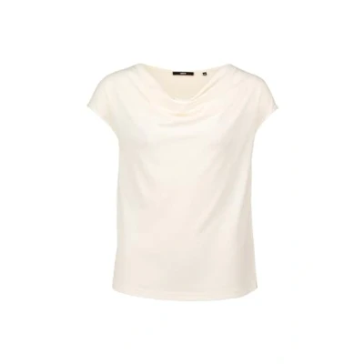 Abbildung von zero MIT Wasserfallausschnitt Tshirt basic, Damen, Größe: 34, Eggnog