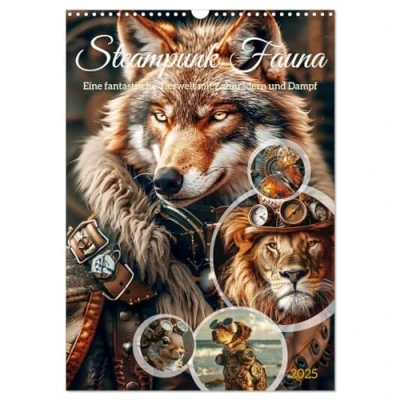 Abbildung von Steampunk Fauna (Wandkalender 2025 DIN A3 hoch), CALVENDO Monatskalender