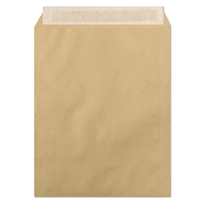 Abbildung von Clairefontaine 5755C Packung mit 50 Versandtaschen Rillen Kraftbraun 260x330 mm, selbstklebend, 90g, 1 Pack