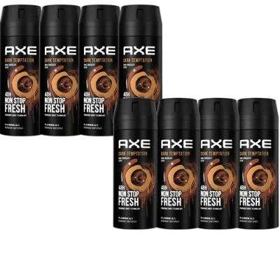 Abbildung von Deo Axe Dark Temptation 8 x 150ml Deospray Deodorant Bodyspray Herren