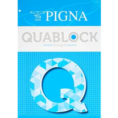 Abbildung von Pigna 00609775M Blocchi Quablock A4 5 mm collato Fg. 50 80 gr/mq copertina patinata 115gr/mq, er Pack
