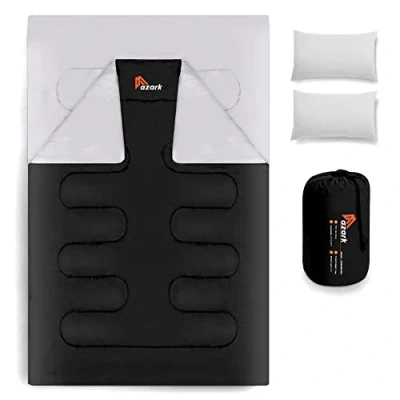 Abbildung von azark Sleeping Bags Schlafsäcke, Schwarz, Doppelbett