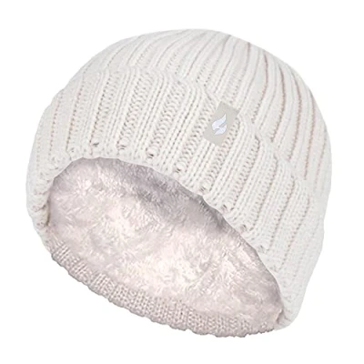 Abbildung von HEAT HOLDERS Mädchen Winter Warm Plüsch Mütze mit Pompon Bommel (7 10 Jahre, Butter)
