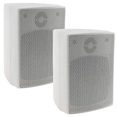 Abbildung von ChiliTec 2 Wege Lautsprecher Weiß Paar Wand für HiFi Stereoanlage Heimkino 40Watt 8Ohm