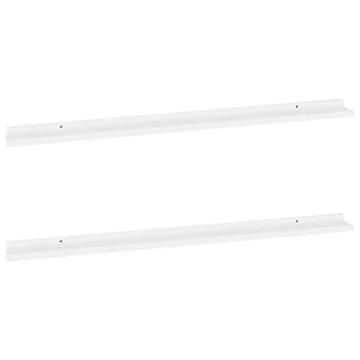 Abbildung von vidaXL 4X Wandregal Bücherregal Wandboard Schweberegal Hängeregal Dekoregal Freischwebend Regal Büroregal Wandablage Schwarz 100x9x3cm