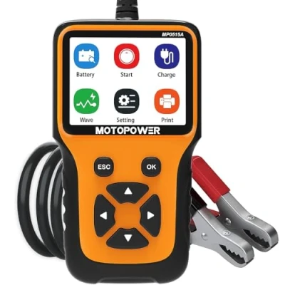 Abbildung von MOTOPOWER MP0515A 12V 100 2000 CCA Autobatterietester Ladesystem Analysator und Generatorprüfgerätmaschinenanalysator