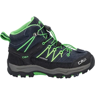 Abbildung von CMP Rigel MID Trekking WP Unisex Alpin/Bergstiefel für Kinder, Größe: 32, Blue/gecko Leder und textil