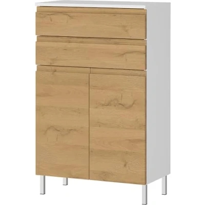 Abbildung von GERMANIA Midischrank &quot;Torrance&quot;, mit verstellbaren Einlegeböden und Füßen aus Metall, griffloses Design