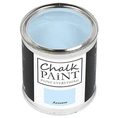 Abbildung von Chalk Paint Everything® Azzurro (Zuckerpapierblau) (750 ml) Wasserbasierte Kreidefarbe für Shabby Chic Möbel, Dekoration und Recycling Projekte Ungiftig, leicht anzuwenden