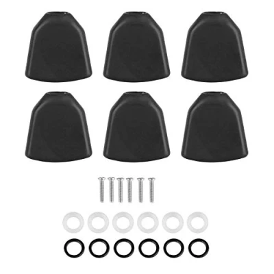 Abbildung von Gitarren Stimmwirbel Taste, 6 Teile / satz Acryl Tasten Mechaniken für Gitarre( Schwarz)