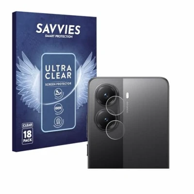 Abbildung von Savvies 18 Stück Schutzfolie für Xiaomi Poco X7 Pro (NUR Kameraschutz) Displayschutz Folie Ultra Transparent
