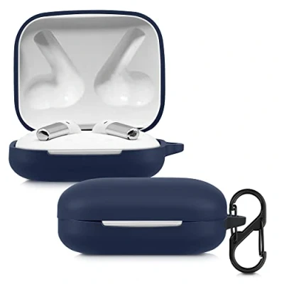 Abbildung von kwmobile Hülle kompatibel mit OnePlus Buds Pro Kopfhörer Case TPU Silikon Cover Schutzhülle in Dunkelblau