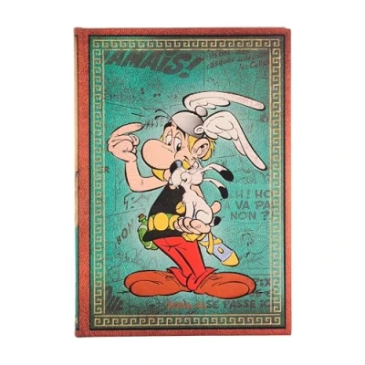 Abbildung von Paperblanks 13 Monatskalender 2025, Asterix der Gallier, Midi, Horizontal, Elastikband Verschluss