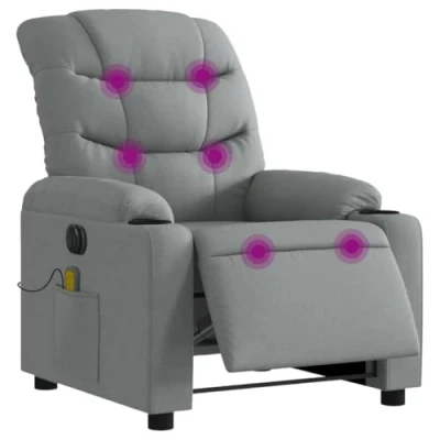 Abbildung von vidaXL Sessel Massagesessel Elektrisch Hellgrau Stoff (1 St)