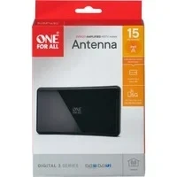 Abbildung von One for All 3G/4G/5G blockfilter DVB T2 Zimmerantenne Digital TV Full HD 360 einstellbar 0 bis 15 km Reichweite Schwarz SV9420 5G