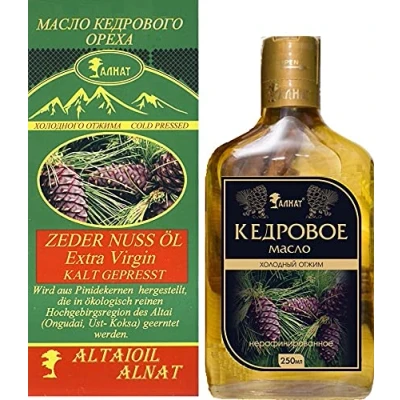 Abbildung von Zeder Nuss Öl, Alnat, extra virgin Kaltgepresst, 250 ml, Кедровое масло