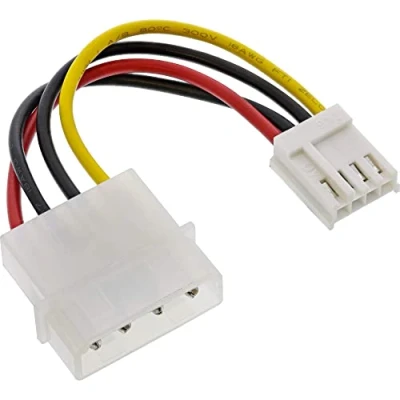 Abbildung von InLine 26623A Stromadapter, 13,34cm (5,25&quot;) Buchse zu 8,89cm (3,5&quot;) Stecker, 6cm