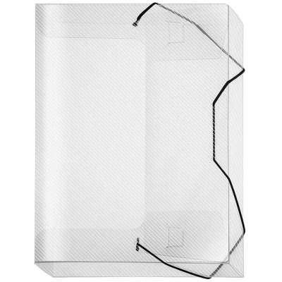 Abbildung von VELOFLEX 4443290 Sammelbox Crystal, DIN A4, transparente PP Folie, mit Gummizug, Dokumenten Box, Heft farblos