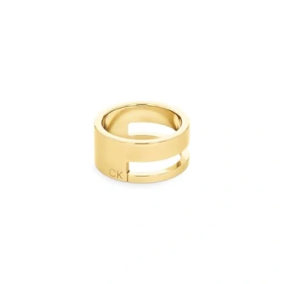 Abbildung von Calvin Klein Geometric Essentials Ring goldcoloured, Damen, Größe: 54, Gold coloured