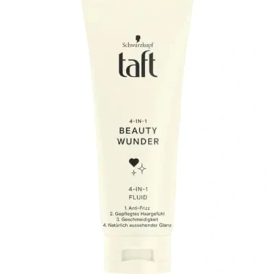 Abbildung von Mit Pufai Grocery, Taft Beauty Wunder 4 in 1 Fluid Anti Frizz Fluid, verleiht ein gepflegtes Haargefühl, macht das Haar geschmeidig und sorgt für natürlich glänzendes 100 Mililiter