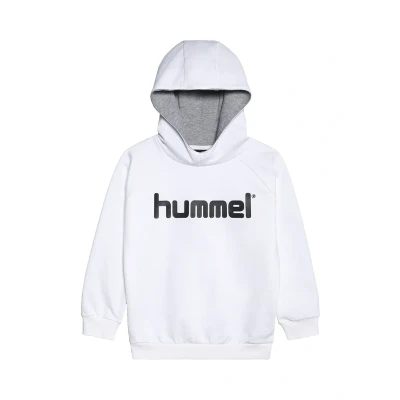 Abbildung von Hummel LOGO Hoodie Unisex Kapuzenpullover für Kinder, Größe: 128, White