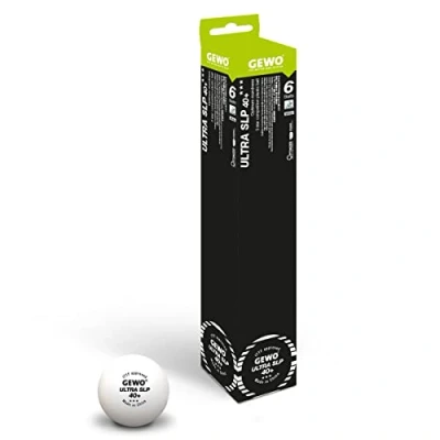 Abbildung von GEWO ULTRA SLP Tischtennisbälle 3 Sterne Tischtennis Ball aus Plastik 40+ ohne Naht ITTF zertifizierte Wettkampf Bälle 6 hochwertige Profi weiß, 40+mm Durchmesser