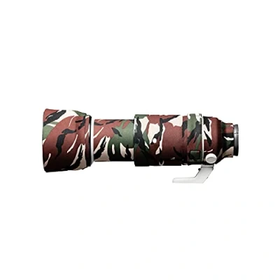 Abbildung von easyCover Lens Oak Objektivschutz Schutz für Ihr Kameraobjektiv Sony FE 100 400mm F4.5 5.6 GM OSS Grüne Camouflage