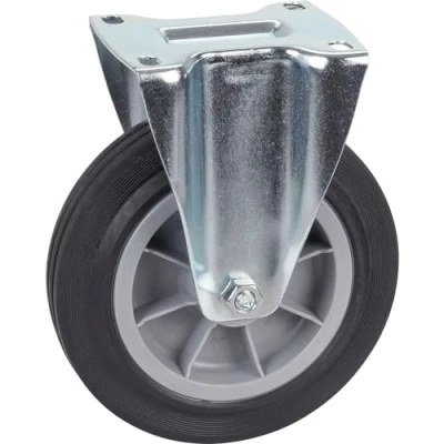 Abbildung von Bockrolle 200mm TPE Transportrolle 210kg Rolle mit PP Felge, Stahl verzinkt
