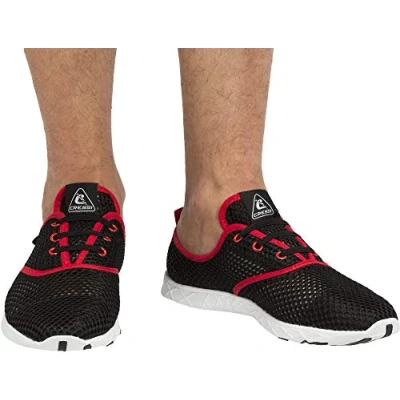 Abbildung von Cressi 1946 Moderne Wassersportschuhe Aqua Shoes, Schwarz/Rot, 46, XVB972446