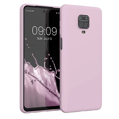 Abbildung von kwmobile Hülle kompatibel mit Xiaomi Redmi Note 9S / 9 Pro Max weiches TPU Silikon Case Cover geeignet für kabelloses Laden Mauve