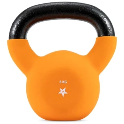 Abbildung von Yes4All HCR1 Neopren beschichtete Kettlebell, Krafttraining Kettlebells 6KG Orange