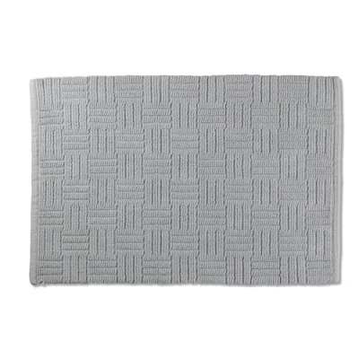 Abbildung von Kela Badematte Leana, 80 cm x 50 cm, 100% Baumwolle, felsgrau, rutschhemmend, waschbar bei 30 C, für Fußbodenheizung geeignet, 23521