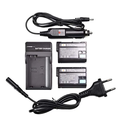 Abbildung von DSTE®（2 Pack） Ersatz Batterie und DC113E Reise Ladegerät Compatible für Nikon EN EL15 1 V1 Z6 Z7 D600 D610 D750 D800 D800E D810A D850 D7000 D7100 D7200 Kamera
