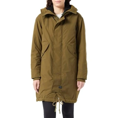 Abbildung von G STAR RAW Damen Hooded fishtail parka, Grün (dark olive D24235 D419 C744), M