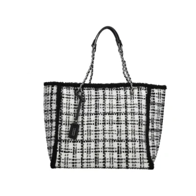 Abbildung von Rieker Handtasche, Damen, Größe: One Size, Weiß schwarz kariert