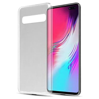 Abbildung von Cadorabo Hülle kompatibel mit Samsung Galaxy S10 5G Schutzhülle TPU Silikon Case Slim Design Kratzfest Weiche Gummi Rundumschutz für in Transparent