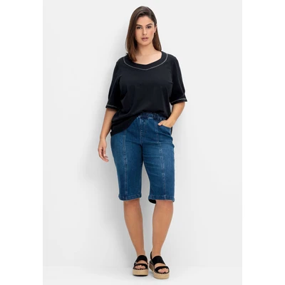Abbildung von Sheego Bermudas Jeans Shorts, Damen, Größe: 40, Blue denim