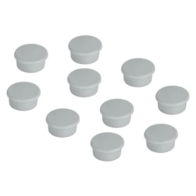 Abbildung von FRANKEN Signal Magnete Rund, 10 Stück, Hochwertige Haftmagnete für Magnettafel, Whiteboard oder Kühlschrank in Büro, Schule Haushalt, 13 mm, Grau, HM10 12