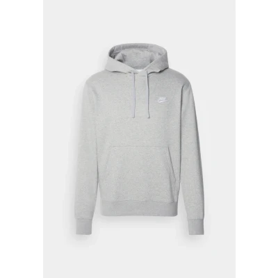 Abbildung von Nike Herren Sw Club Kapuzenpullover, Dk Grey Heather/Matte Silver/White, S