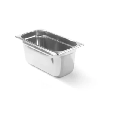 Abbildung von HENDI Gastronormbehälter, Temperaturbeständig von 40 bis 300C, Heissluftöfen Kühl und Tiefkühlschränken Chafing Dishes Bain Marie, Stapelbar, 5,7L, GN 1/3, 325x176x(H)150mm, Edelstahl 18/10