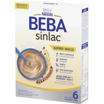 Abbildung von BEBA SINLAC glutenfreier Reisbrei, Sojafrei, Milch &amp; Laktosefrei, (1er Pack (1 x 250g))