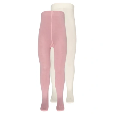 Abbildung von camano SOFT 2 PACK Strumpfhose für Kinder, Größe: 98/104, Offwhite/silver rose