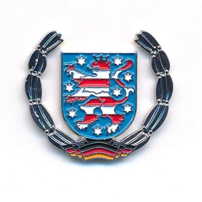 Abbildung von hegibaer Anstecknadel Freistaat Thüringen Wappen Deutschland Flagge edel Pin Anstecker 0932 (1 tlg), echt