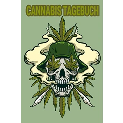 Abbildung von Cannabis Tagebuch: Marijuana Journal für Home Grower Logbook Ganja Hanf Weed Anbau Skull