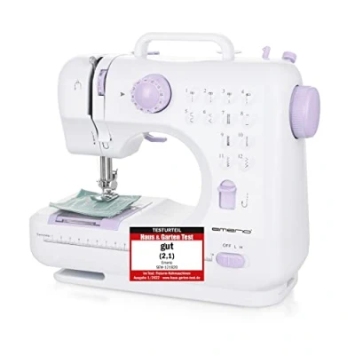 Abbildung von EMERIO Nähmaschine Freiarmnähmaschine SEW 121820 Weiß, Lila