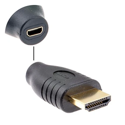 Abbildung von HDMI Mikro D Weiblich Buchse Zum Standard Stecker Adapter Konverter