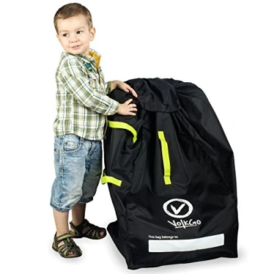 Abbildung von Autositztaschen für Flugreisen, Autositz Reisetasche Flugzeug, einfach zu tragen, langlebig, Autositztasche, Reisetasche, Autositzbezug Flugzeugreisen, Schwarz ,