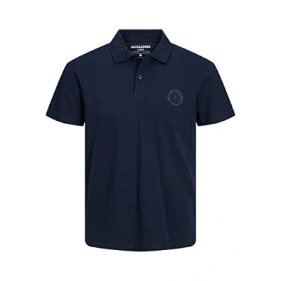 Abbildung von Jack &amp; Jones Basic Poloshirt, Herren, Größe: Medium, Navy blazer